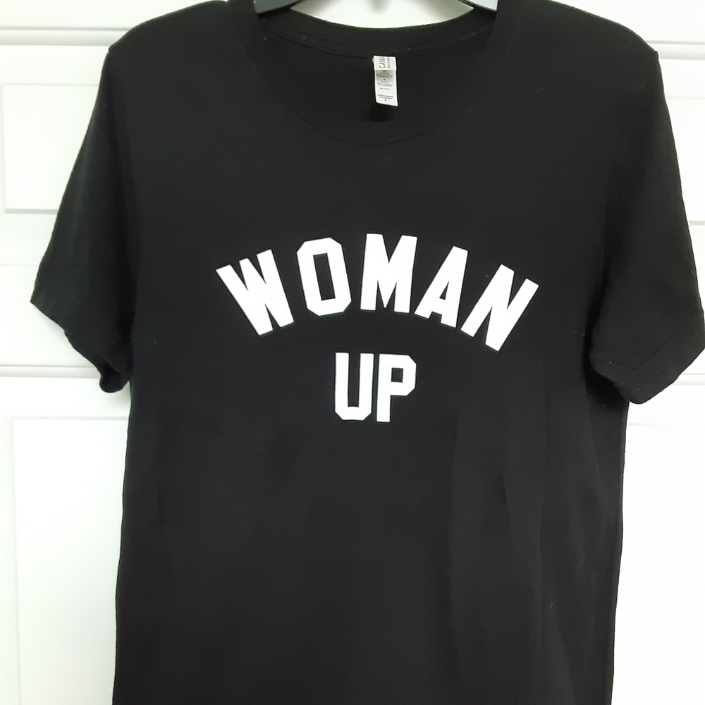 Woman Up Black Short Sleeve Tee
